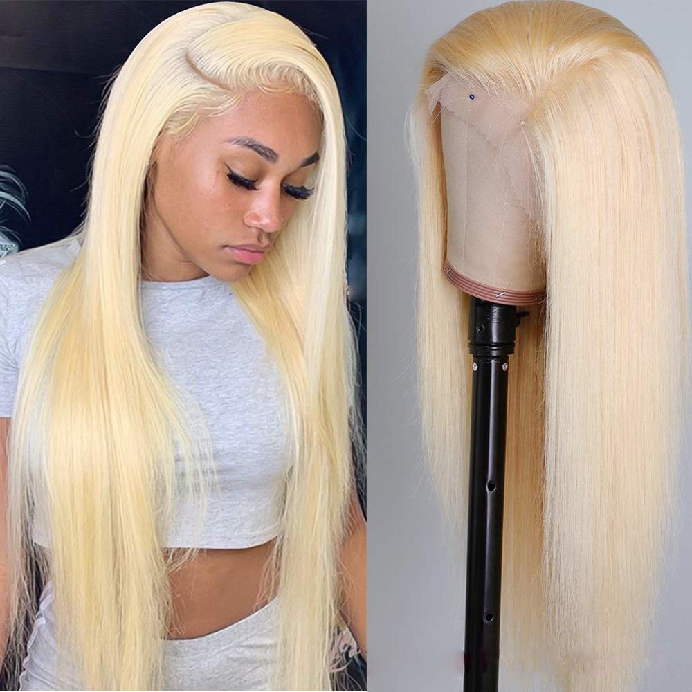 Stema 613 Blonde 13X4 Lace Big Frontal Wig Straight 180% Density